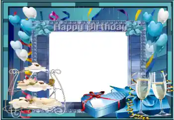 An inscription on the frame: Happy Birthday!