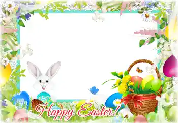 Photo effect from category Easter cards № 124292. An inscription on the frame: Happy Easter! Photo effect from category Easter cards № 124292. An inscription on the frame: Happy Easter!