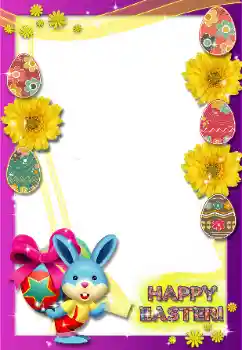 Photo effect from category Easter cards № 151852. An inscription on the frame: Happy Easter!