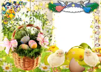 Photo effect from category Easter cards № 965. An inscription on the frame: Happy Easter! Photo effect from category Easter cards № 965. An inscription on the frame: Happy Easter!