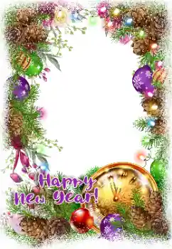 Photo effect from category New Year cards № 147832. An inscription on the frame: Happy New Year! Photo effect from category New Year cards № 147832. An inscription on the frame: Happy New Year!