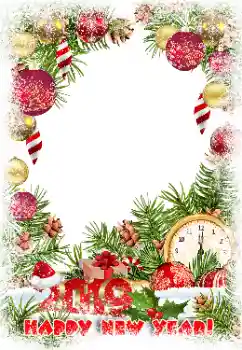 Photo effect from category New Year cards № 147837. An inscription on the frame: Happy New Year! Photo effect from category New Year cards № 147837. An inscription on the frame: Happy New Year!