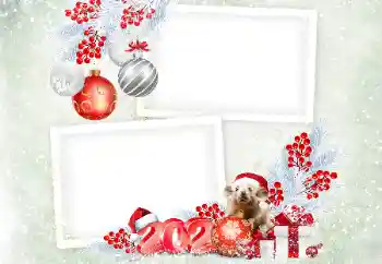 Photo effect from category New Year cards № 160883. An inscription on the frame: 2026