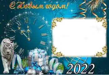 Photo effect from category New Year cards № 191775. An inscription on the frame: Happy New Year!
