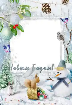 Photo effect from category New Year cards № 192918. An inscription on the frame: Happy New Year!