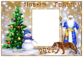 Photo effect from category New Year cards № 193039. An inscription on the frame: Happy New Year!
