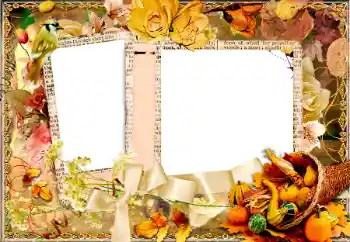 An inscription on the frame: Happy Thanksgiving