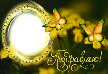 An inscription on the frame: Congratulations!