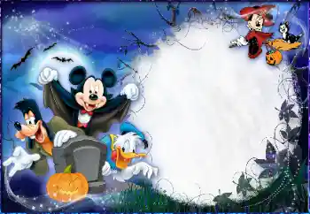 An inscription on the frame: Happy Halloween