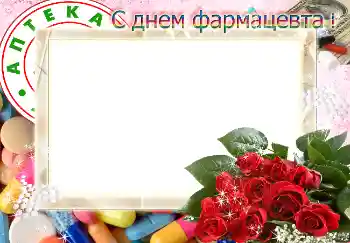 An inscription on the frame: С днем фармацевта!
