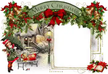 An inscription on the frame: Merry Christmas!