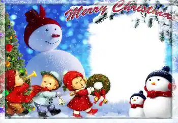 An inscription on the frame: Merry Christmas!