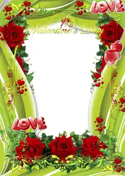 An inscription on the frame: Happy Valentines Day!