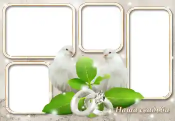 An inscription on the frame: Our wedding