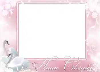 An inscription on the frame: Our wedding