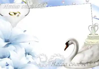 An inscription on the frame: Our wedding