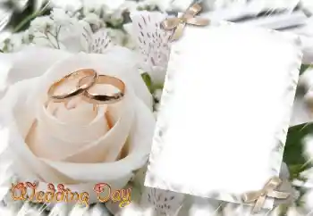 An inscription on the frame: Wedding Day