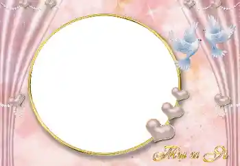 An inscription on the frame: Our wedding