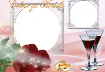 An inscription on the frame: Совет да любовь